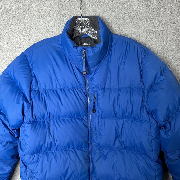 L.L.Bean Mens Goose Down Insulated Puffer Jacket M Blue Winter Warm Outerwear - Picture 6 of 11
